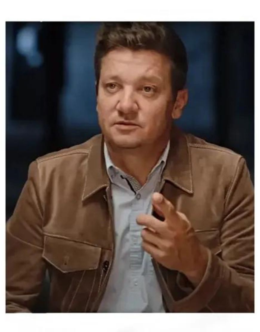 Reservations 2023 Jeremy Renner Brown Suede Jacket